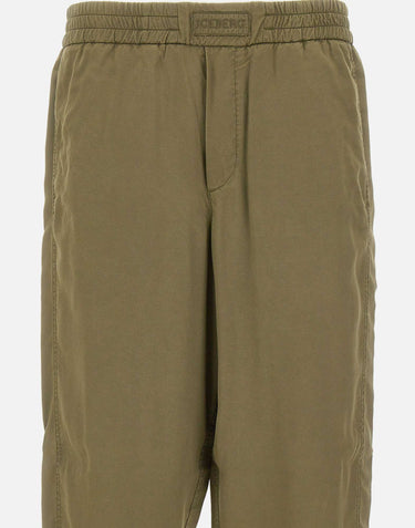 ICEBERG Pantaloni new fit in tessuto tecnico GREEN Uomo 