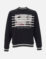 ICEBERG Felpa con stampa Looney Tunes BLACK Uomo 