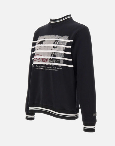 ICEBERG Felpa con stampa Looney Tunes BLACK Uomo 