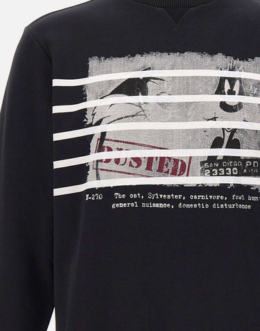 ICEBERG Felpa con stampa Looney Tunes BLACK Uomo 