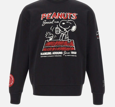 ICEBERG Felpa girocollo con disegno Peanuts BLACK Uomo 
