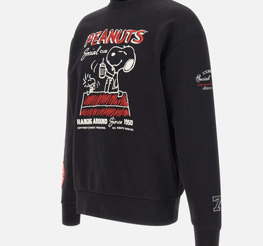 ICEBERG Felpa girocollo con disegno Peanuts BLACK Uomo 
