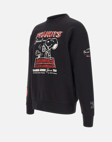 ICEBERG Felpa girocollo con disegno Peanuts BLACK Uomo 
