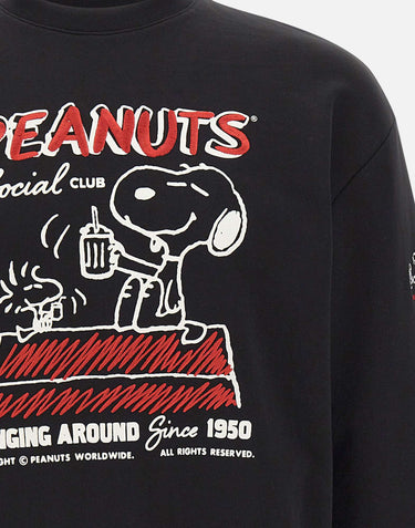 ICEBERG Felpa girocollo con disegno Peanuts BLACK Uomo 