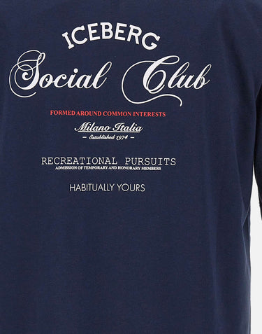 ICEBERG T-shirt con stampa Social Club BLUE Uomo 