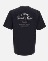 ICEBERG T-shirt con stampa Social Club BLACK Uomo 