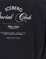 ICEBERG T-shirt con stampa Social Club BLACK Uomo 