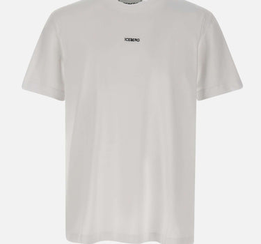 ICEBERG T-shirt con logo ricamato e stampa sul retro WHITE Uomo 
