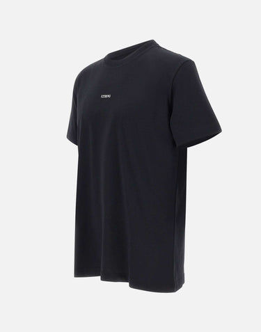 ICEBERG T-shirt con logo ricamato e stampa sul retro BLACK Uomo 