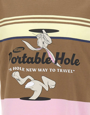ICEBERG T-shirt in cotone con stampa "Portable Hole" MULTICOLOR Uomo 