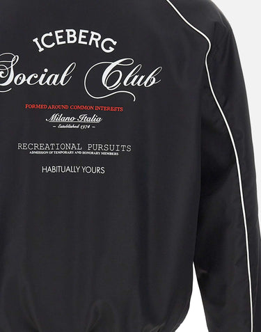 ICEBERG Giubbotto in nylon riciclato comfort fit BLACK Uomo 