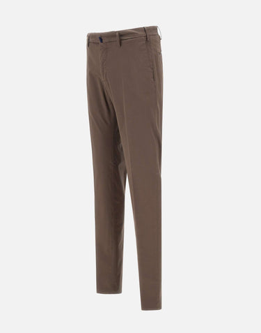 INCOTEX Pantaloni in popeline di cotone BROWN Uomo 