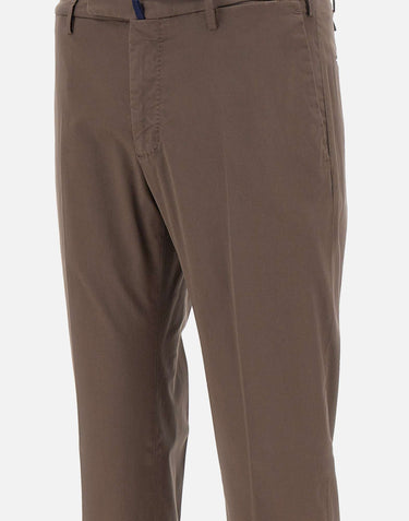 INCOTEX Pantaloni in popeline di cotone BROWN Uomo 