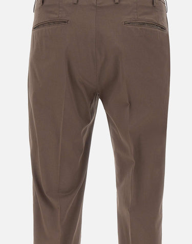 INCOTEX Pantaloni in popeline di cotone BROWN Uomo 