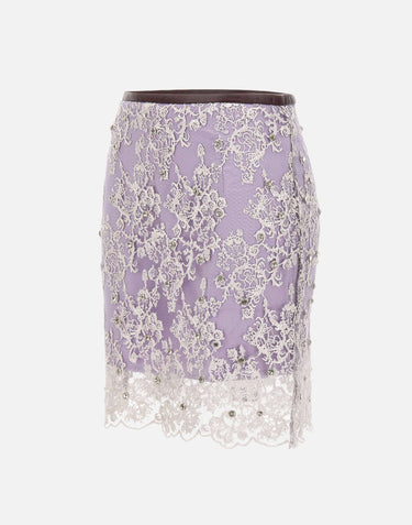 Gonna ricamata con strass BQ001 VIOLET JACQUES WEI 