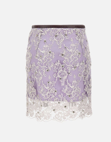 Gonna ricamata con strass BQ001 VIOLET JACQUES WEI 