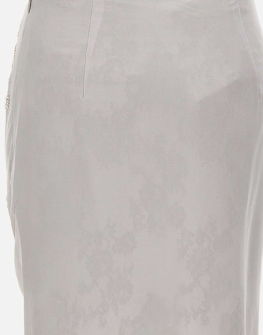 JACQUES WEI Gonna con ricami gioiello GREY Donna 