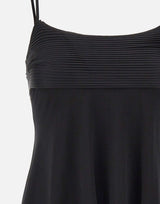 JACQUES WEI Top in raso con ruches e pizzo BLACK Donna 
