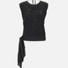 JACQUES WEI Top in raso con ricamo gioiello BLACK Donna 