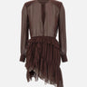 JACQUES WEI Abito con ruches BROWN Donna 