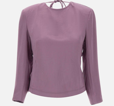 JACQUES WEI Blusa in raso con schiena scoperta PURPLE Donna 