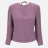 JACQUES WEI Blusa in raso con schiena scoperta PURPLE Donna 