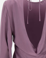 JACQUES WEI Blusa in raso con schiena scoperta PURPLE Donna 