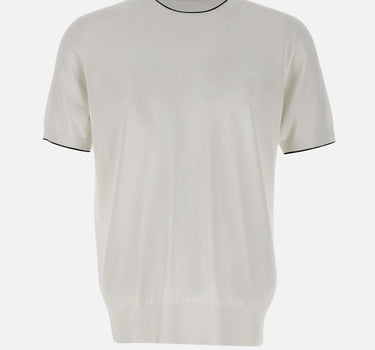 KANGRA Maglia in viscosa e cotone WHITE Uomo 