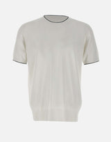 KANGRA Maglia in viscosa e cotone WHITE Uomo 