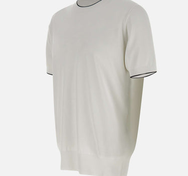 KANGRA Maglia in viscosa e cotone WHITE Uomo 