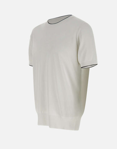 KANGRA Maglia in viscosa e cotone WHITE Uomo 