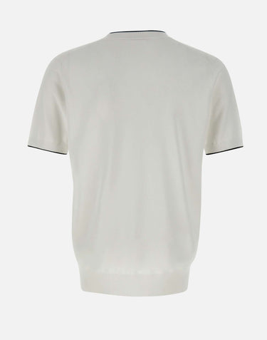 KANGRA Maglia in viscosa e cotone WHITE Uomo 