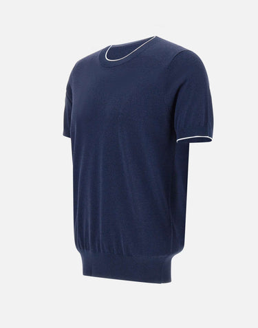 KANGRA T-shirt in cotone e viscosa BLUE Uomo 