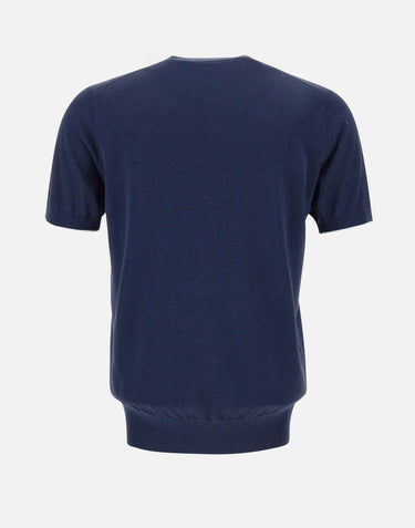 KANGRA T-shirt in cotone e viscosa BLUE Uomo 