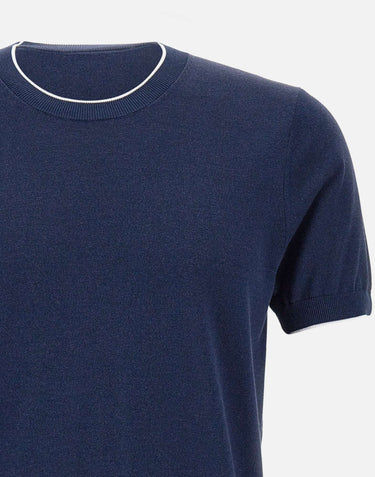 KANGRA T-shirt in cotone e viscosa BLUE Uomo 