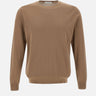 KANGRA Maglia in filato di seta e cotone BROWN Uomo 