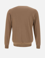 KANGRA Maglia in filato di seta e cotone BROWN Uomo 