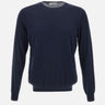 KANGRA Maglia in filato di seta e cotone BLUE Uomo 