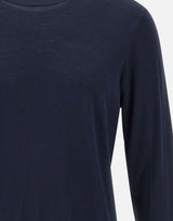 KANGRA Maglia in filato di seta e cotone BLUE Uomo 