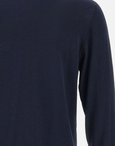 KANGRA Maglia in filato di seta e cotone BLUE Uomo 