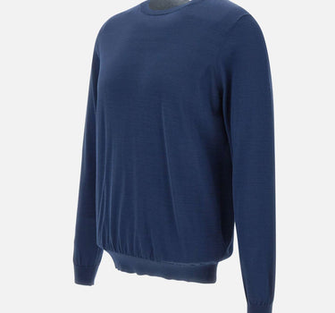 KANGRA Maglia in filato di seta e cotone BLUE Uomo 