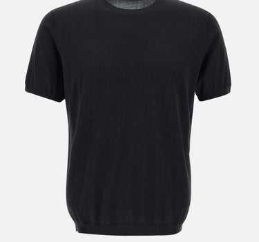 KANGRA T-shirt in seta e cotone BLACK Uomo 