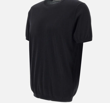 KANGRA T-shirt in seta e cotone BLACK Uomo 