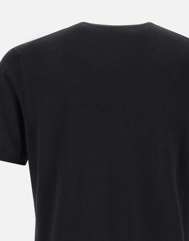 KANGRA T-shirt in seta e cotone BLACK Uomo 