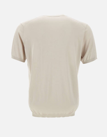 KANGRA T-shirt in seta e cotone BEIGE Uomo 
