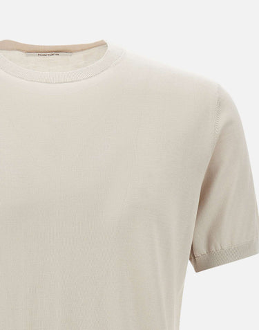 KANGRA T-shirt in seta e cotone BEIGE Uomo 