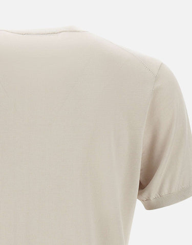 KANGRA T-shirt in seta e cotone BEIGE Uomo 