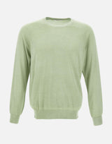 KANGRA Maglia  in filato di seta e cashmere GREEN Uomo 