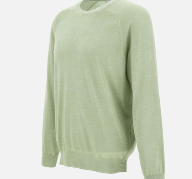 KANGRA Maglia  in filato di seta e cashmere GREEN Uomo 
