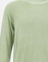 KANGRA Maglia  in filato di seta e cashmere GREEN Uomo 